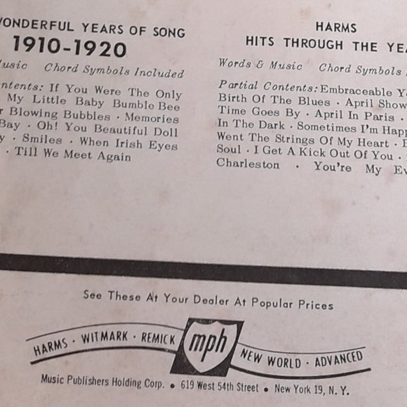 Vintage Sheet Music Book Songs Hits from Roaring 20s Piano Guitar Sing Musical - Picture 3 of 12